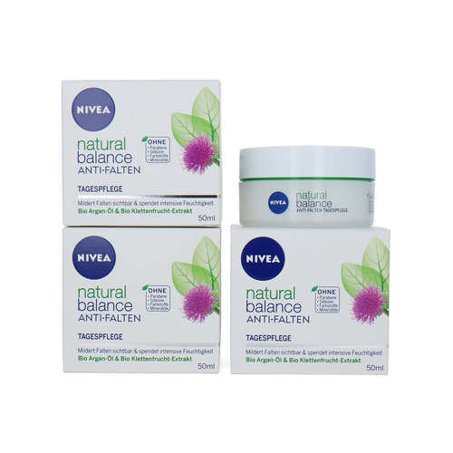 Nivea Natural Balance Anti-Wrinkle Dagcrème - 3 x 50 ml (Duitse versie)