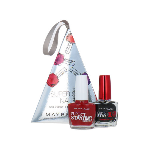 Maybelline Super Slay Nails Nail Colour & Top Coat Cadeauset - 06 Deep Red