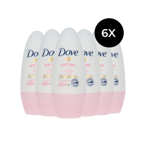 Dove Soft Feel Deodorant - Warm Powder Scent (6 stuks)