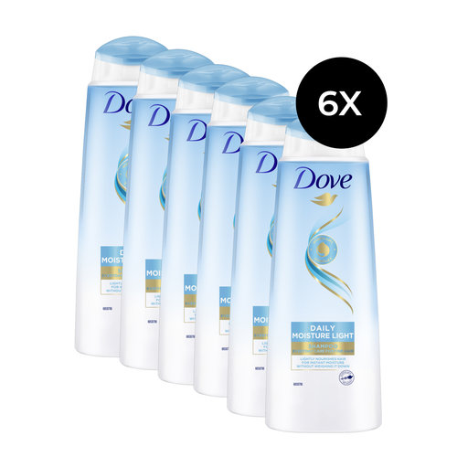 Dove Daily Moisture Light Shampoo - 400 ml (6 stuks)