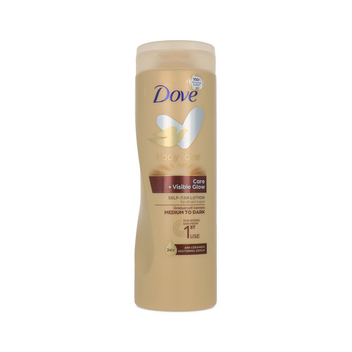 Dove Body Love Care + Visible Glow Self-Tan Lotion 400 ml - Medium To Dark