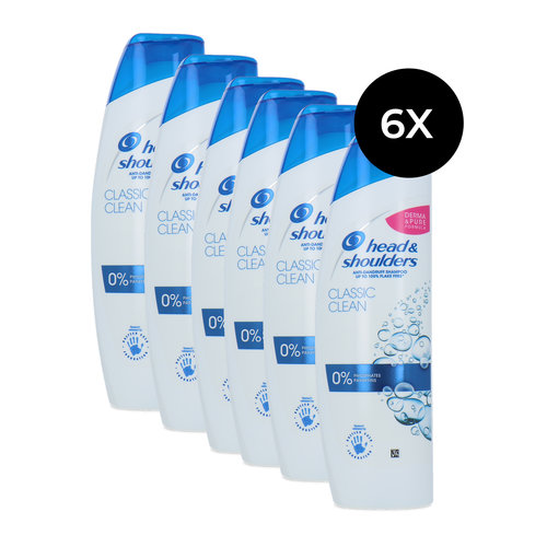 Head & Shoulders Classic Clean Shampoo - 6 x 250 ml