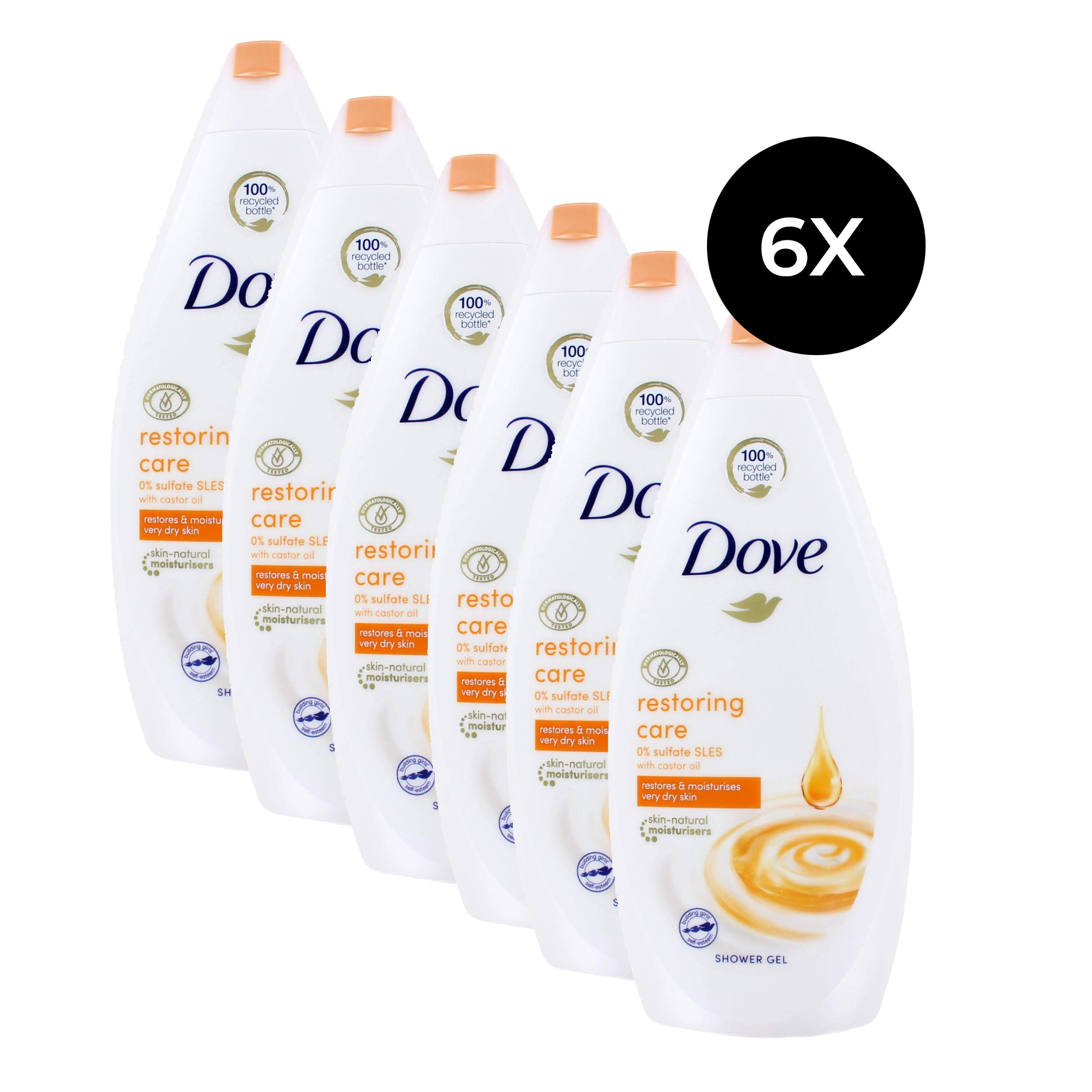 Dove Restoring Care Shower Gel 6 x 500 ml online kopen bij Blisso