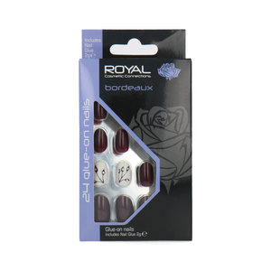 24 Glue-On Nails - Bordeaux