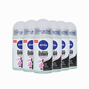 Black & White Invisible Deo Roller - 6 x 50 ml