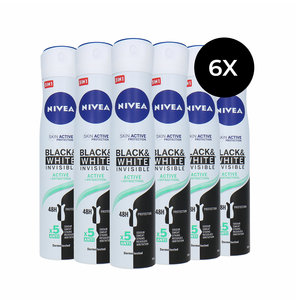 Black & White Invisible Deo Spray - 6 x 200 ml