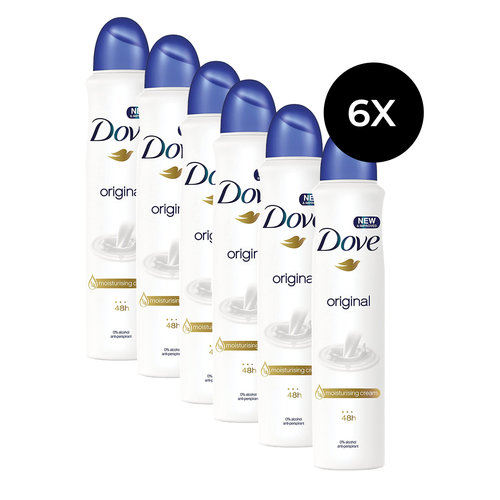 Dove Original Deodorant Spray - 6 x 250 ml