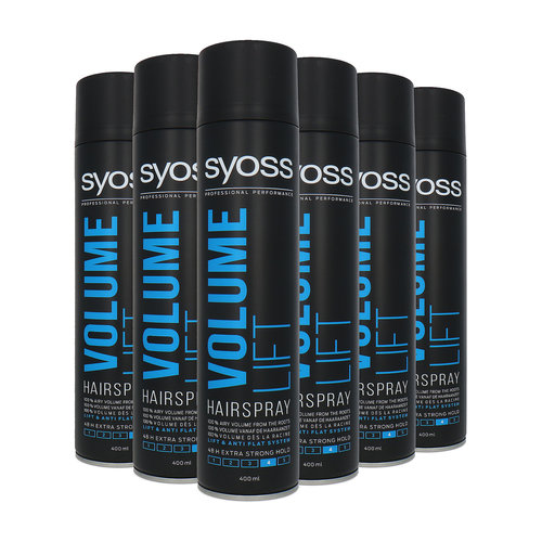 Syoss Volume Lift Extra Strong Hold Hairspray - 6 x 400 ml