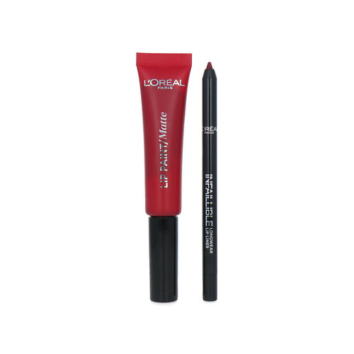 L'Oréal Infallible Matte Lip Paint + Lipliner - 205 Apocalypse Red