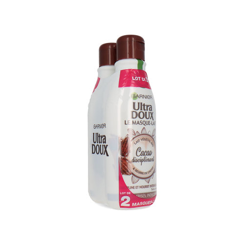 Garnier Ultra Doux Hair Milk Mask Soothing Cacao - 2 x 250 ml (Franse tekst)