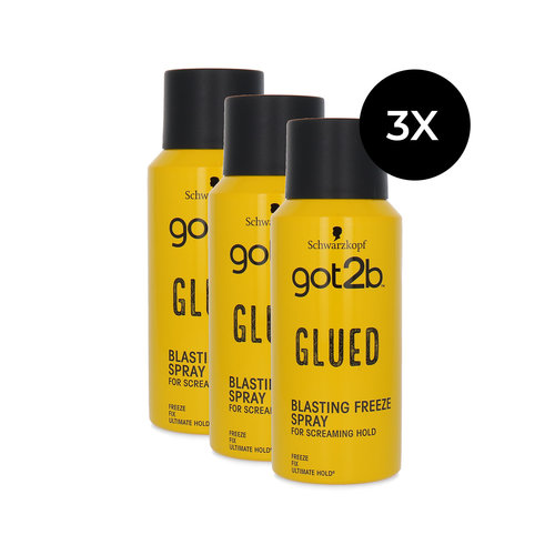 Schwarzkopf Got2b Glued Blasting Freeze Spray - 3 x 100 ml