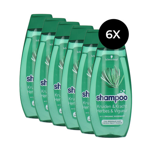 Schwarzkopf Shampooing Herbes & Force - 6 x 400 ml