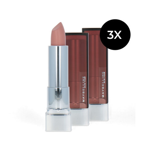Maybelline Color Sensationail Lipstick - 981 Purely Nude (set van 3)