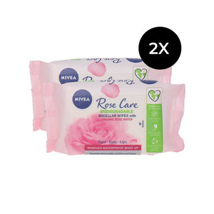 Rose Care Micellar Wipes - 25 pieces (set van 2)