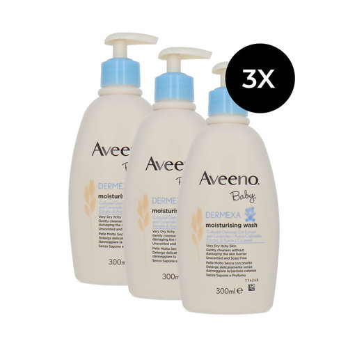 Aveeno Baby Dermexa Moisturising Wash 3 x 300 ml (Sans boîte)