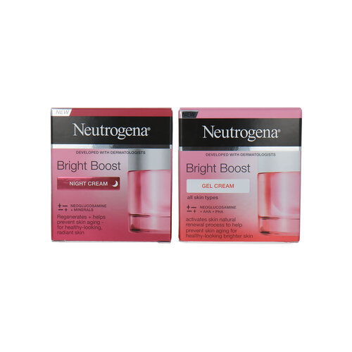 Neutrogena Bright Boost Night Cream + Gel Cream - 2 x 50 ml