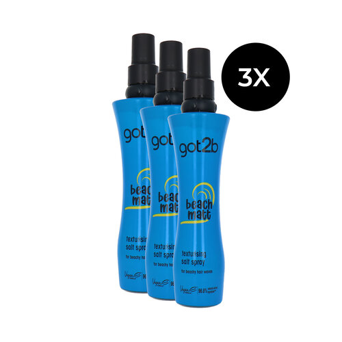 Schwarzkopf Got2b Beach Matt Texturizing Salt Spray - 3 x 200 ml