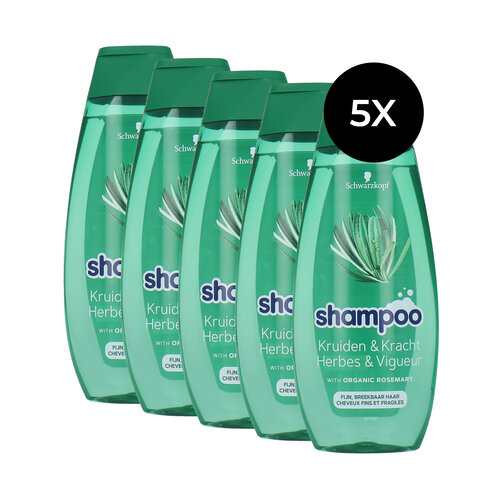 Schwarzkopf Shampooing aux herbes et à la force - 5 x 400 ml