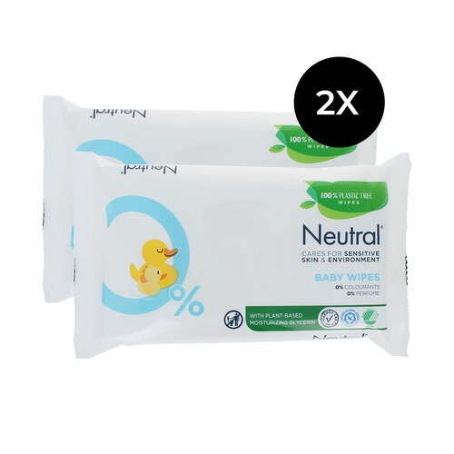 Neutral Baby Wipes - 2 x 52 sheets