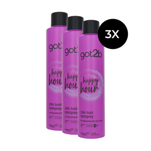 Got2b Happy Hour Hairspray - 3 x 300 ml