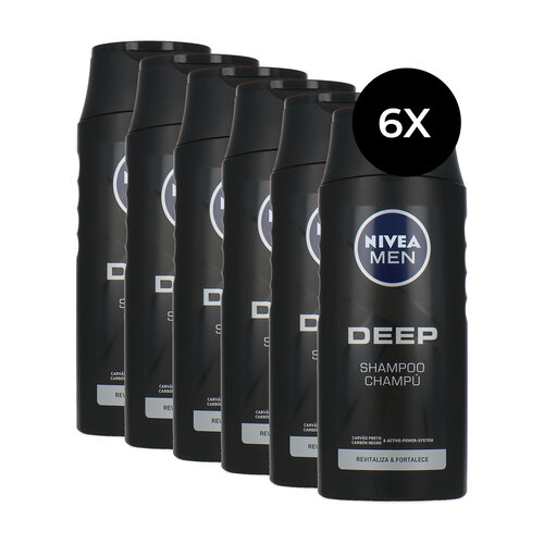Nivea Men Deep Shampoo - 6 x 250 ml