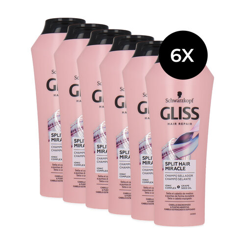 Schwarzkopf Gliss Kur Hair Repair Split Hair Miracle Shampoo - 6 x 250 ml