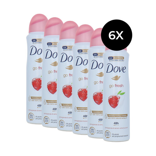 Dove Go Fresh Deodorant Spray Pomegranate & Lemon Verbena - 6 x 150 ml