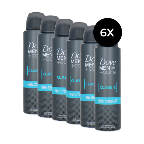 Dove Men + Care Classic Deodorant Spray - 6 x 150 ml