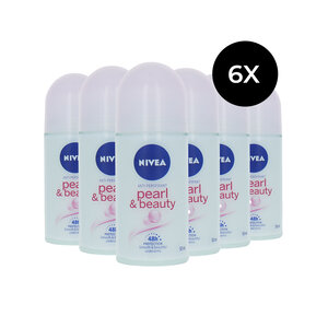 Pearl & Beauty Deodorant Roller - 6 x 50 ml