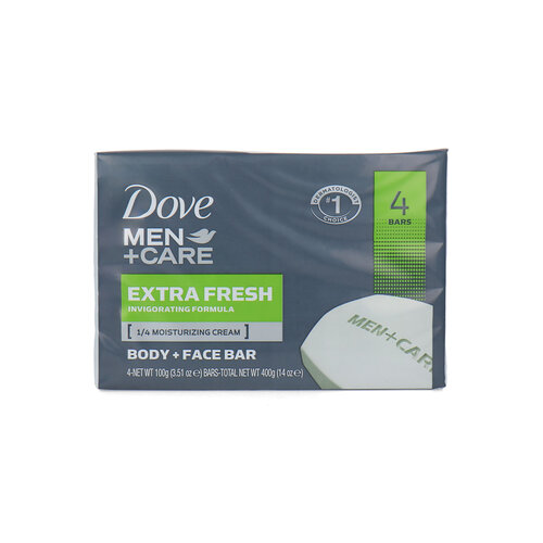 Dove Men + Care Extra Fresh Body + Face Bar - 4 x 100 g
