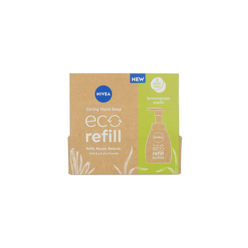 Nivea Caring Hand Soap Eco Refill 3 x 14 g - Lemongrass Scent