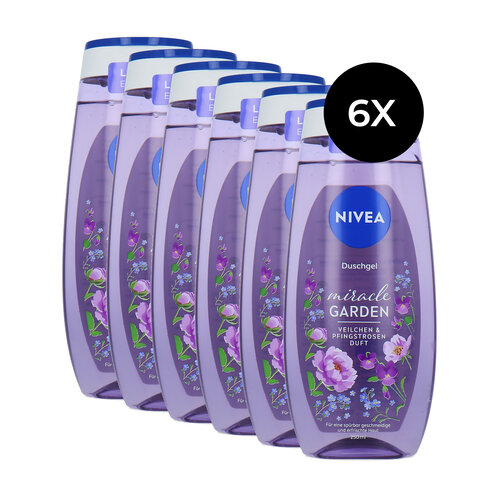 Nivea Miracle Garden Shower Gel Violets & Peonies - 6 x 250 ml