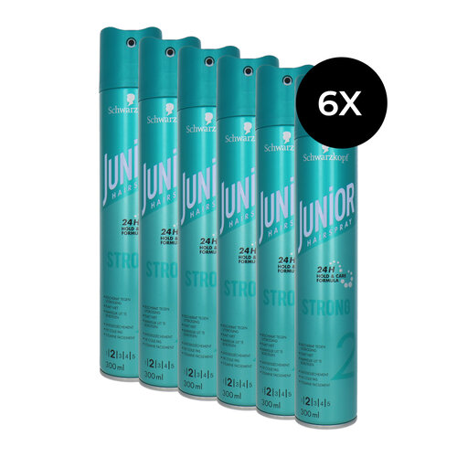 Schwarzkopf Junior Hairspray 2 Strong - 6 x 300 ml