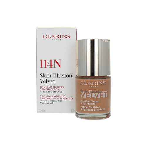 Clarins Skin Illusion Velvet Natural Matifying & Hydrating Fond de teint - 114N