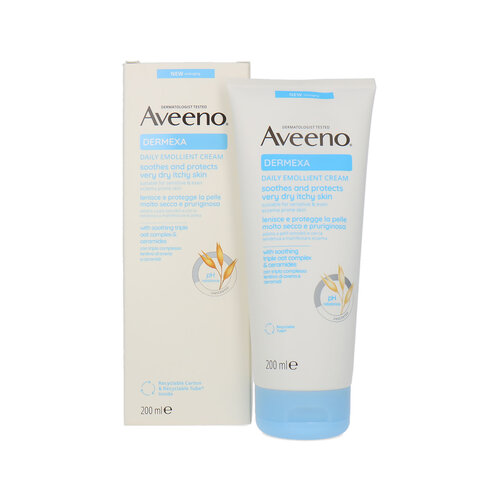 Aveeno Dermexa Daily Emolient Cream - 200 ml (Pour les peaux très sèches et qui démangent)
