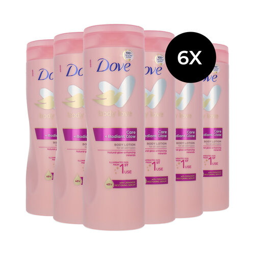 Dove Body Love Care + Radiant Glow Body Lotion - 6 x 400 ml