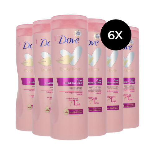 Dove Body Love Care + Radiant Glow Lotion pour le corps - 6 x 400 ml