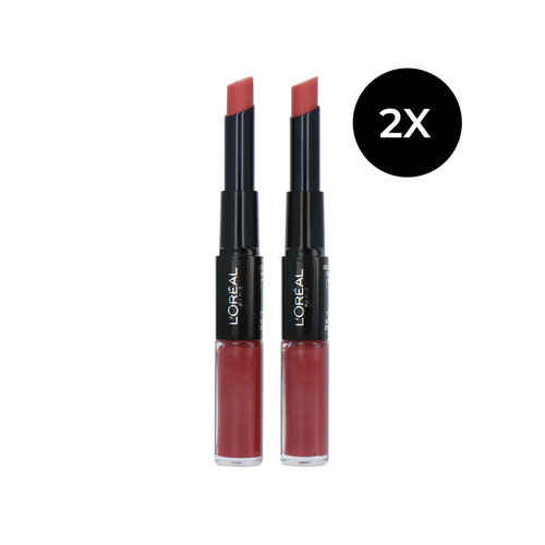 L'Oréal Infallible 24H 2 Step Lipstick - 312 Incessant Russet (2 stuks)