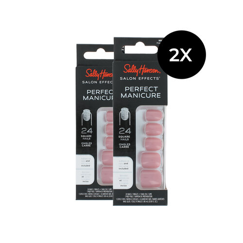 Sally Hansen Perfect Manicure 24 Square Nails - Pink clay (2 stuks)