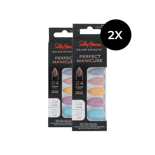 Sally Hansen Perfect Manicure 24 Almond Nails - Sweet As Candy (2 pièces)