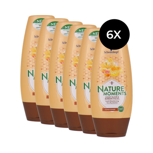 Schwarzkopf Nature Moments Honey Elixir & Barbary Fig Oil Conditioner - 6 x 200 ml