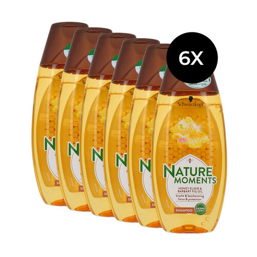 Schwarzkopf Nature Moments Honey Elixir & Barbary Fig Oil Shampoo - 6 x 250 ml