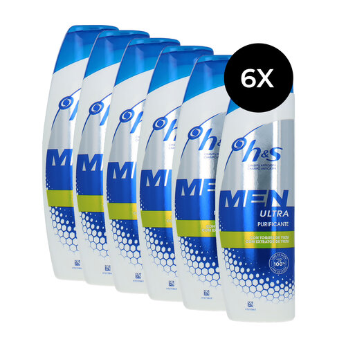 Head & Shoulders Men Ultra Purifying Shampooing - 6 x 225 ml
