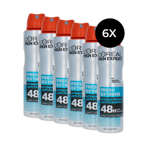 L'Oréal Men Expert Fresh Extreme Deodorant Spray - 6 x 150 ml
