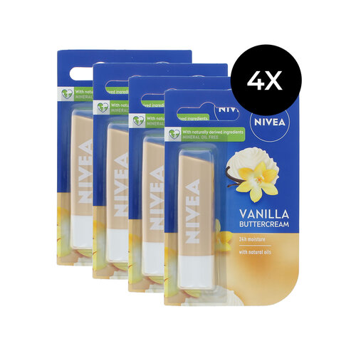 Nivea Vanilla Buttercream Baume à lèvres - 4 x 5,5 ml