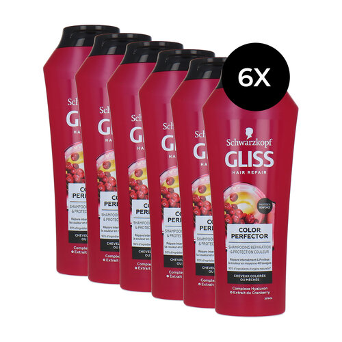 Schwarzkopf Gliss Kur Hair Repair Color Perfector Shampooing - 6 x 250 ml
