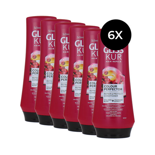 Schwarzkopf Gliss Kur Hair Repair Color Perfector Conditioner - 6 x 200 ml