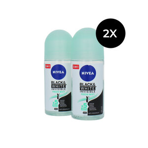 Black & White Invisible Roll'on Deo Fresh Mist - 2 x 50 ml
