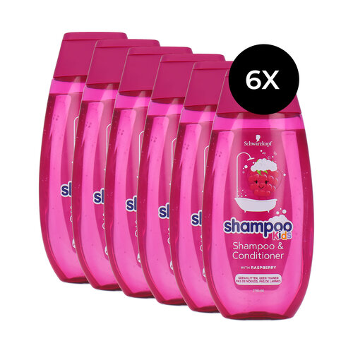 Schwarzkopf Kids Shampoo & Contioner Raspberry - 6 x 250 ml