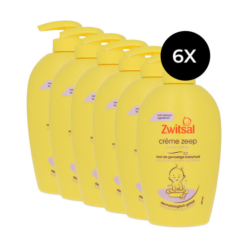 Zwitsal Crème Zeep Pompje Pompe à savon crème - 6 x 250 ml